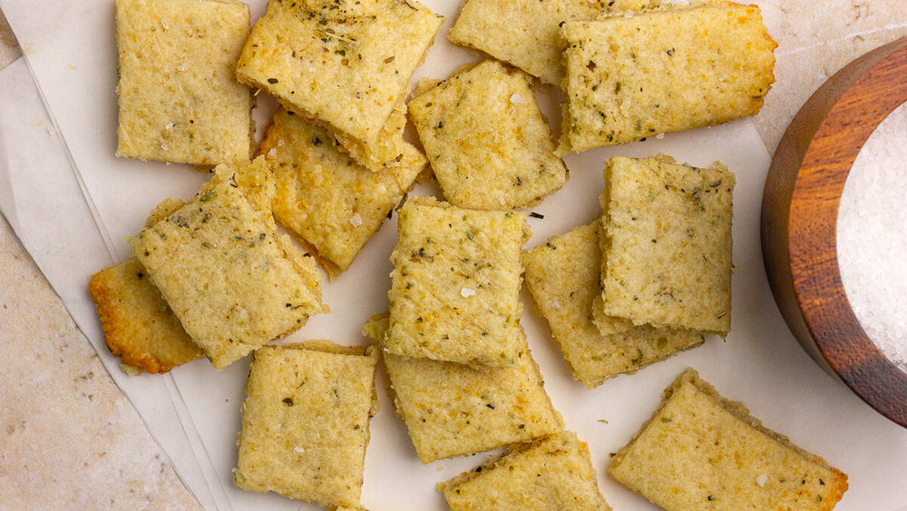 Low FODMAP Parmesan Herb Crackers