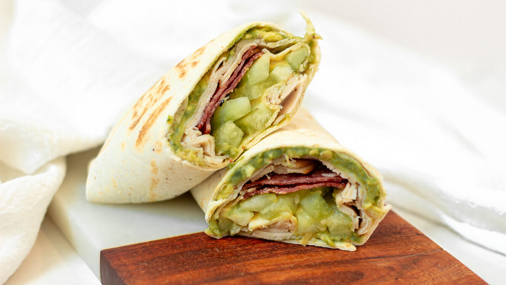 GERD-Friendly Turkey Bacon Avocado Wrap