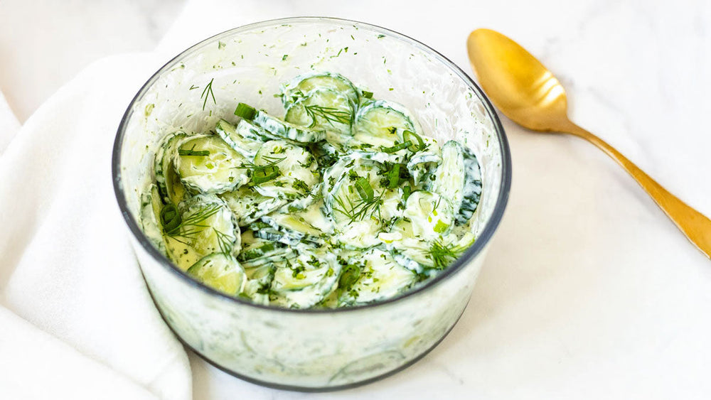 GERD-Friendly Creamy Cucumber Salad
