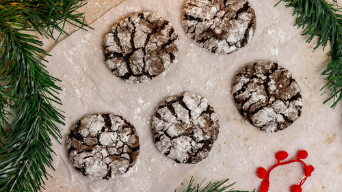 Low FODMAP Chocolate Crinkle Cookies