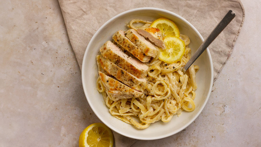 Low FODMAP Creamy Lemon Chicken Pasta