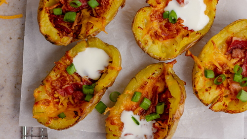 Low FODMAP Loaded Potato Skins