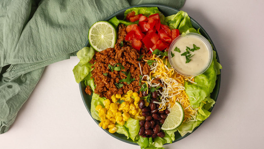 Low FODMAP Taco Salad with Cilantro Ranch Dressing