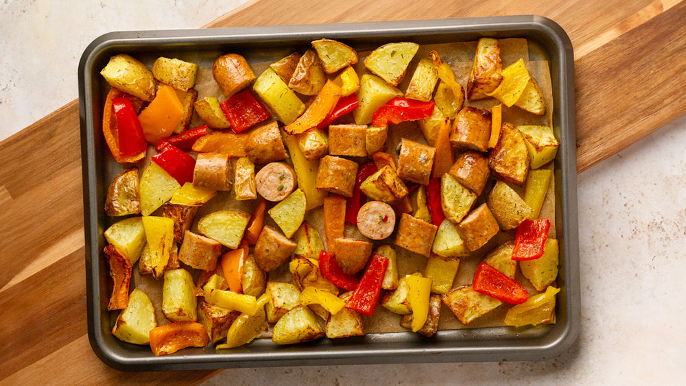 Sausage and Potato Sheet Pan Dinner