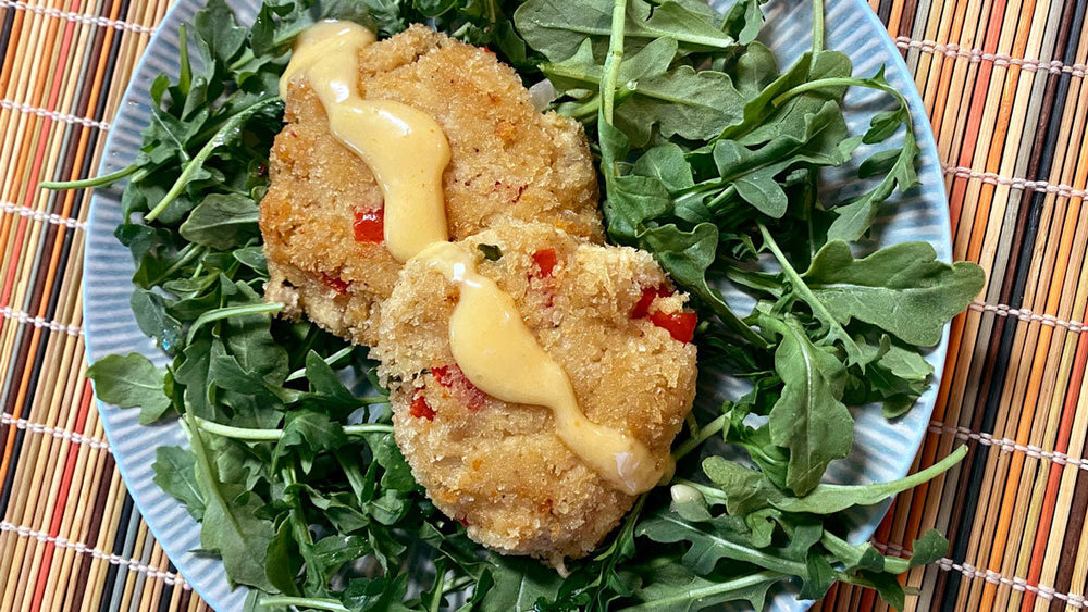 IBS-Friendly Lion’s Mane Mushroom “Crab” Cakes