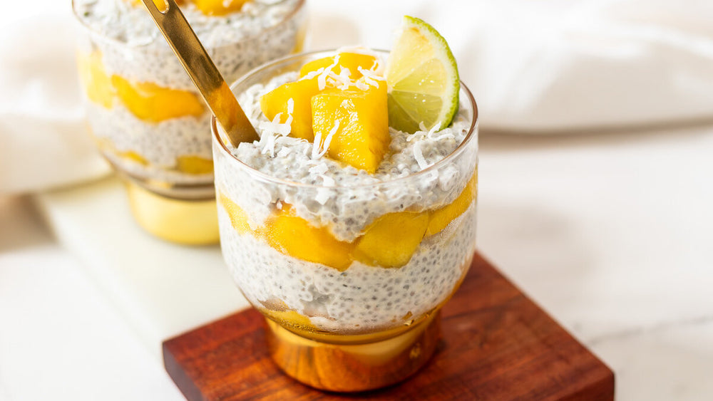 GERD-Friendly Mango Coconut Chia Pudding