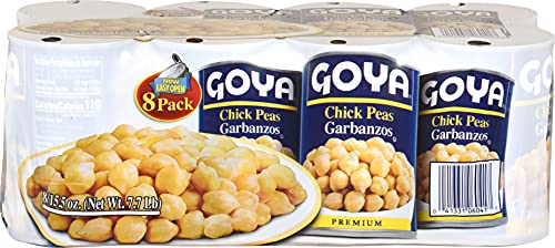 Canned Chickpeas (Pack of 8, 15.5 oz each)