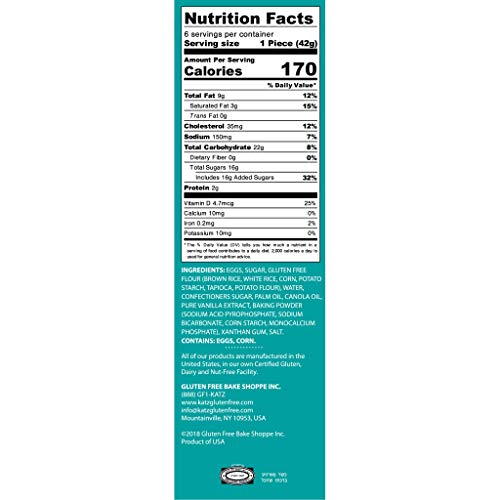 Gluten Free Vanilla Crème Cakes (Pack of 6, 8.8oz)