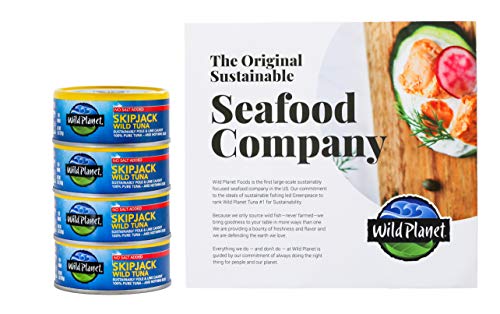 Skipjack Wild Tuna, No Salt Added (5oz, 4 Pack)