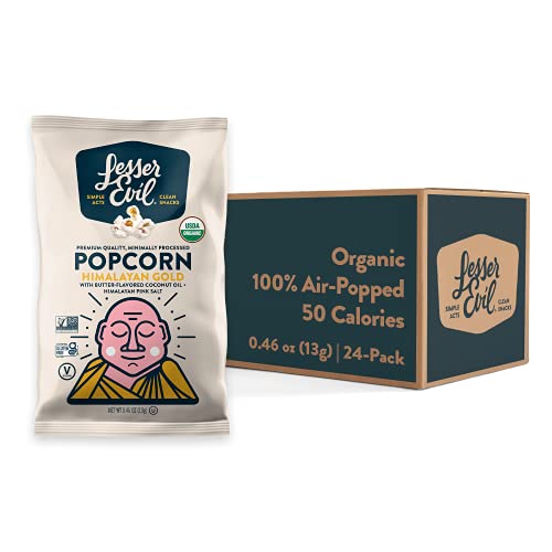 Organic Popcorn, Coconut Oil, (0.46oz, 24 Pack)
