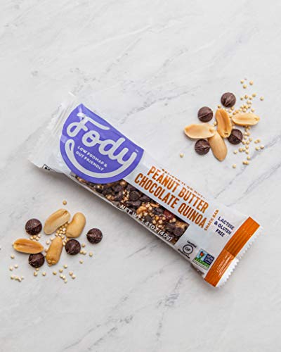 Low FODMAP Certified Peanut Butter Chocolate Quinoa Protein Nut Bars (12 count)