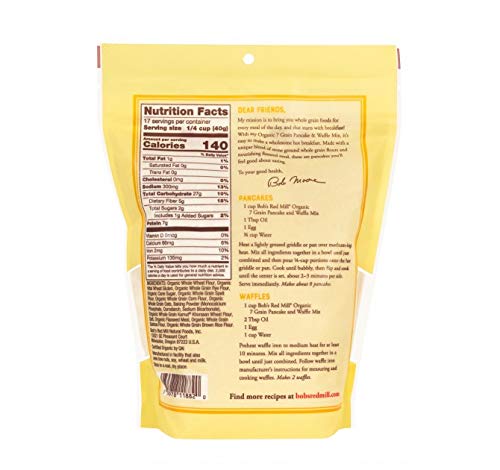 Organic 7 Grain Pancake & Waffle Mix (24oz, Two Pack)