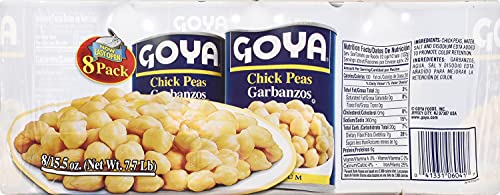 Canned Chickpeas (Pack of 8, 15.5 oz each)