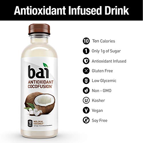 Bai Coconut Flavored Water, Antioxidant Infused Drinks (12 Pack)