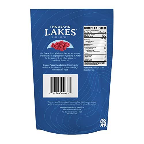 Freeze Dried Raspberries (Pack of 2, 1.2 oz each)