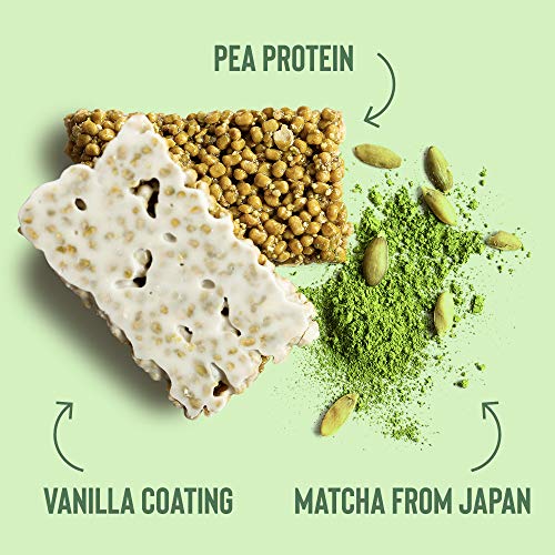 Gluten-Free Vegan Plant Protein Bars - Japanese Matcha Vanilla (8 Pack)