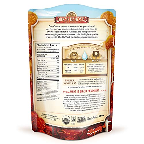 Organic Pancake and Waffle Mix, Whole Grain (16oz Package)