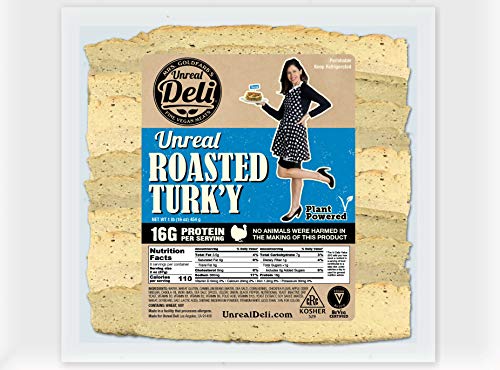 Unreal Roasted Turk'y, Thin-sliced, Plant-based, 100% Vegan (1LB)