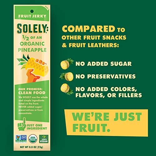 Organic Pineapple Fruit Jerky (12 Strips)