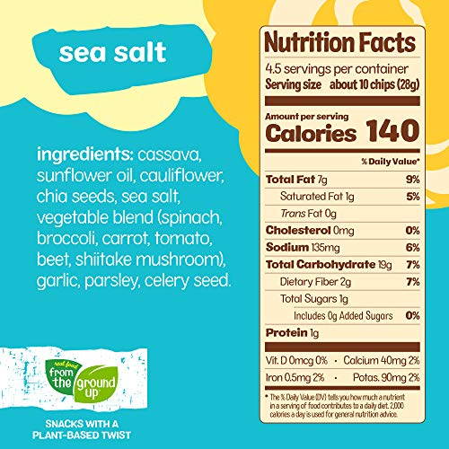 Cauliflower Salted Tortilla Chips (6 ct., 4.5 Oz Bags)