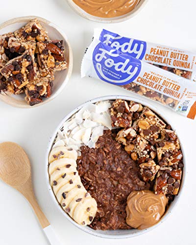 Low FODMAP Certified Peanut Butter Chocolate Quinoa Protein Nut Bars (12 count)