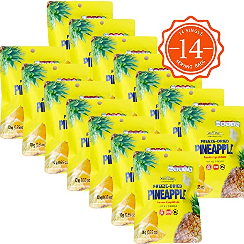 Freeze-Dried Pineapple Chips (0.52 oz, 14 Pack)