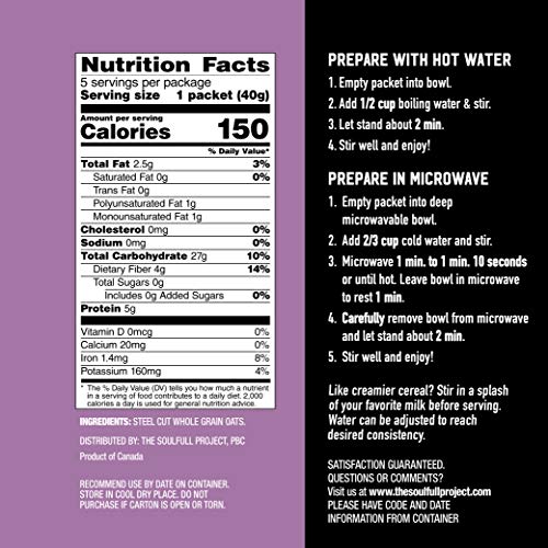Gluten-Free Irish Oats Individual Servings (5 ea., Pack of 6)
