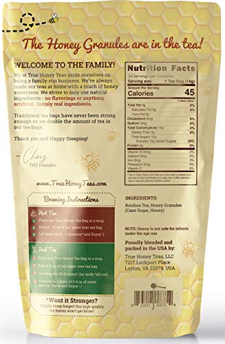 Rooibos Tea With Real Honey Granules (24 Count)