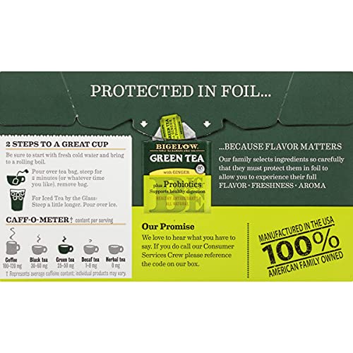 Green Tea with Ginger and Probiotics (18 ct; Pack of 6)