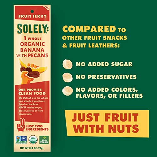 Organic Banana with Pecan Fruit Jerky (12 Strips)