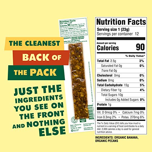 Organic Banana with Pecan Fruit Jerky (12 Strips)