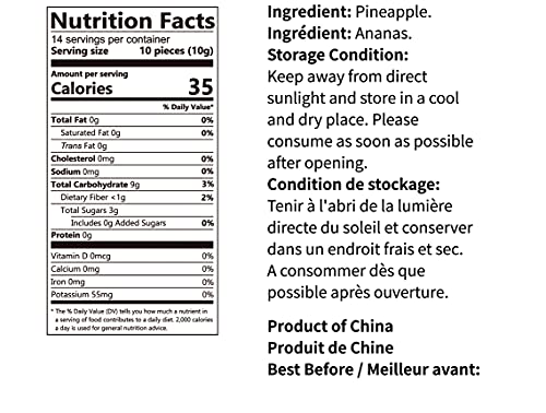 Freeze-Dried Pineapple Chips (0.52 oz, 14 Pack)