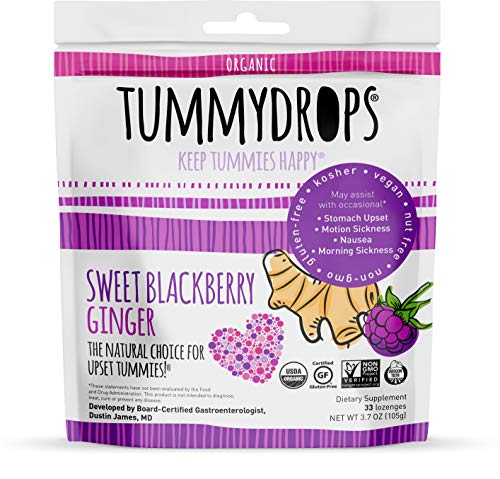 Gluten-Free USDA Organic Sweet BlackBerry Ginger Tummydrops