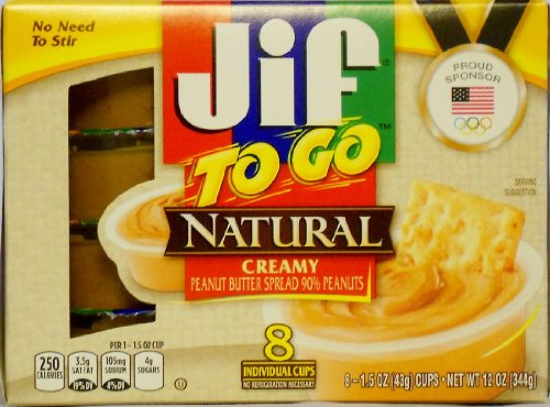 Natural Creamy Peanut Butter 8 cups, (Pack of 3)