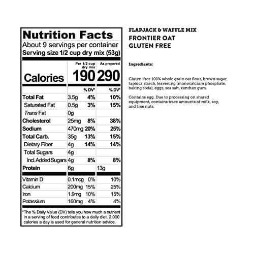 Gluten Free Protein Flapjack and Waffle Mix, (16oz, Pack of 3)