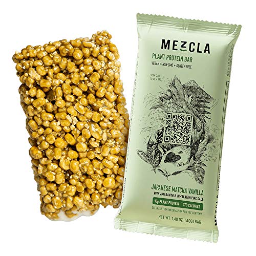 Gluten-Free Vegan Plant Protein Bars - Japanese Matcha Vanilla (8 Pack)