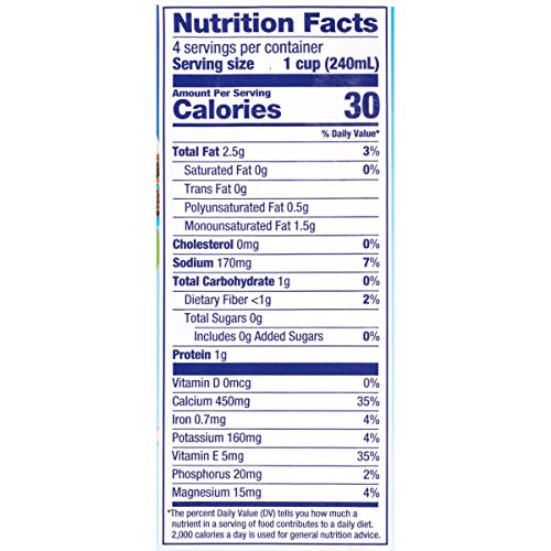 Unsweetened Original Almond Milk (Pack of 12, 32 oz each)