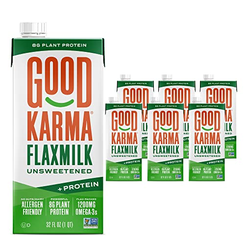 Unsweetened Flax Milk (32 oz, Pack of 6)