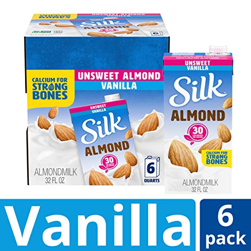 Dairy-Free, Vegan, Vanilla Almond Milk (1 Quart, Pack of 6)