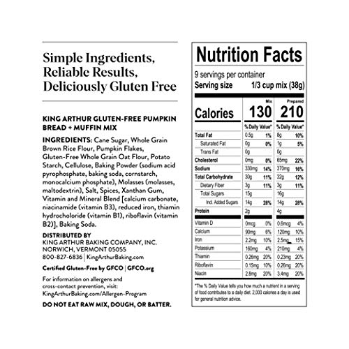 Gluten Free Pumpkin Bread + Muffin Mix (12 oz)
