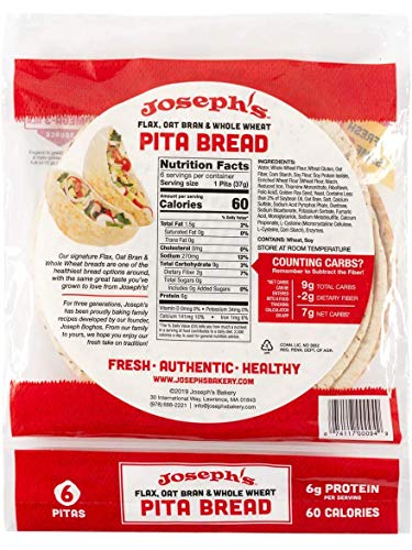 Joseph's Pita Bread (3 Pack, 18 Pitas Total)