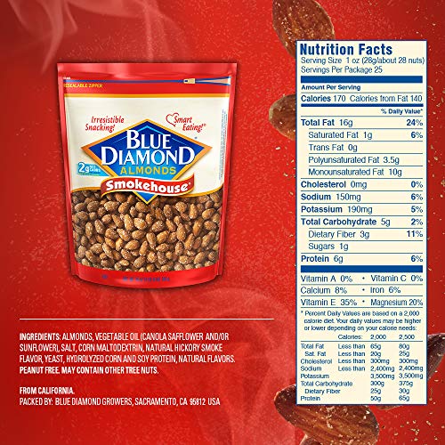 Blue Diamond Almonds, Smokehouse, 25 Oz