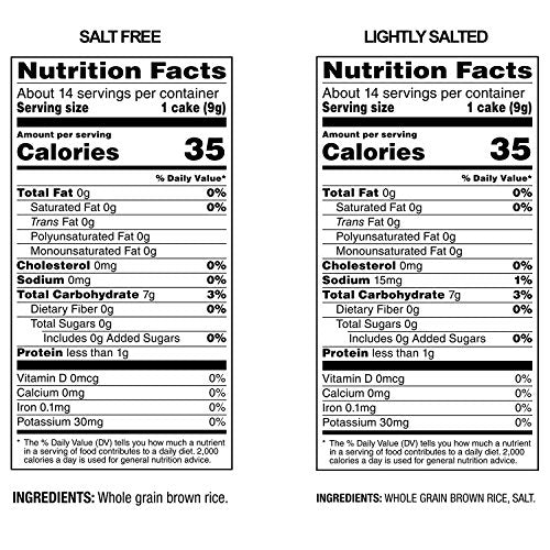 Rice Cakes, Lightly Salted + Salt Free Variety Pack (6 Count)
