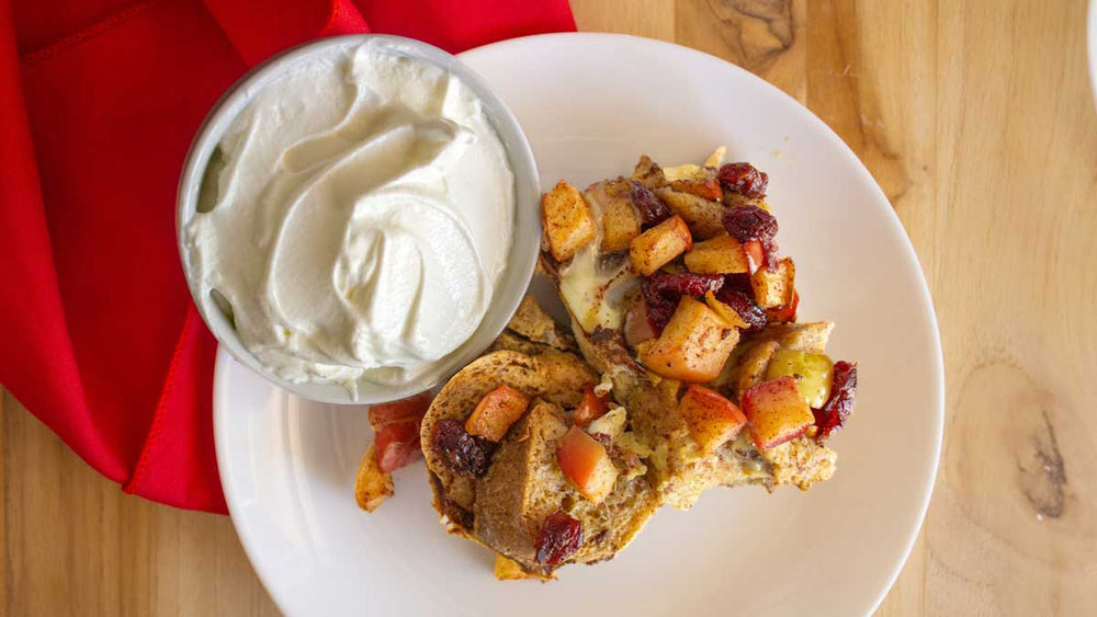 GERD-Friendly GF Apple and Cranberry French Toast Casserole: A Fall Delight