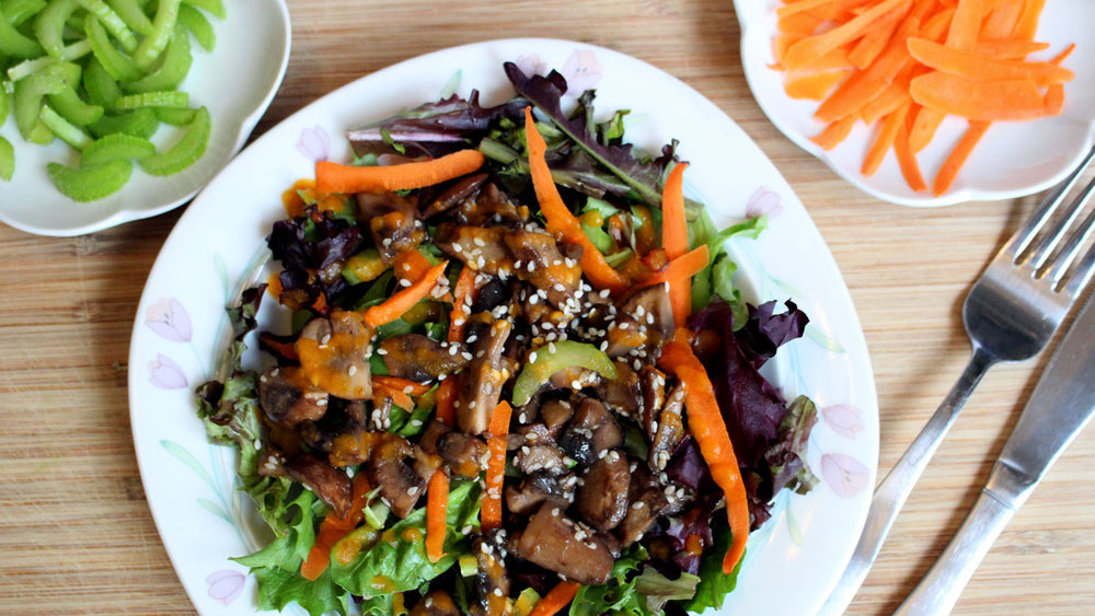 Asian-Inspired Crimini Mushroom Salad