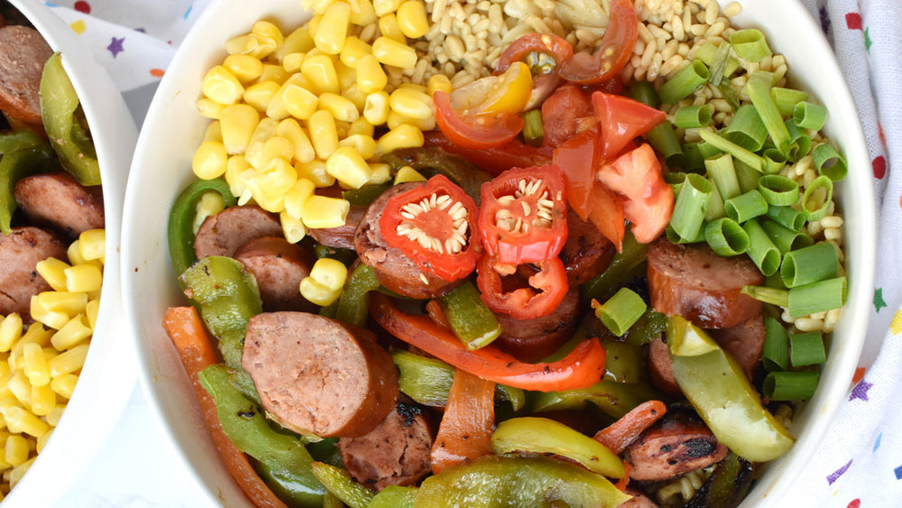 Main Dishes: Cajun Sausage and Rice Bowls