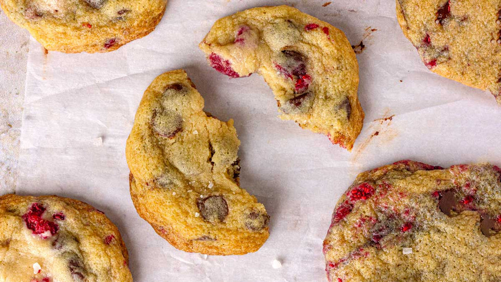 Dark Chocolate Raspberry Cookies