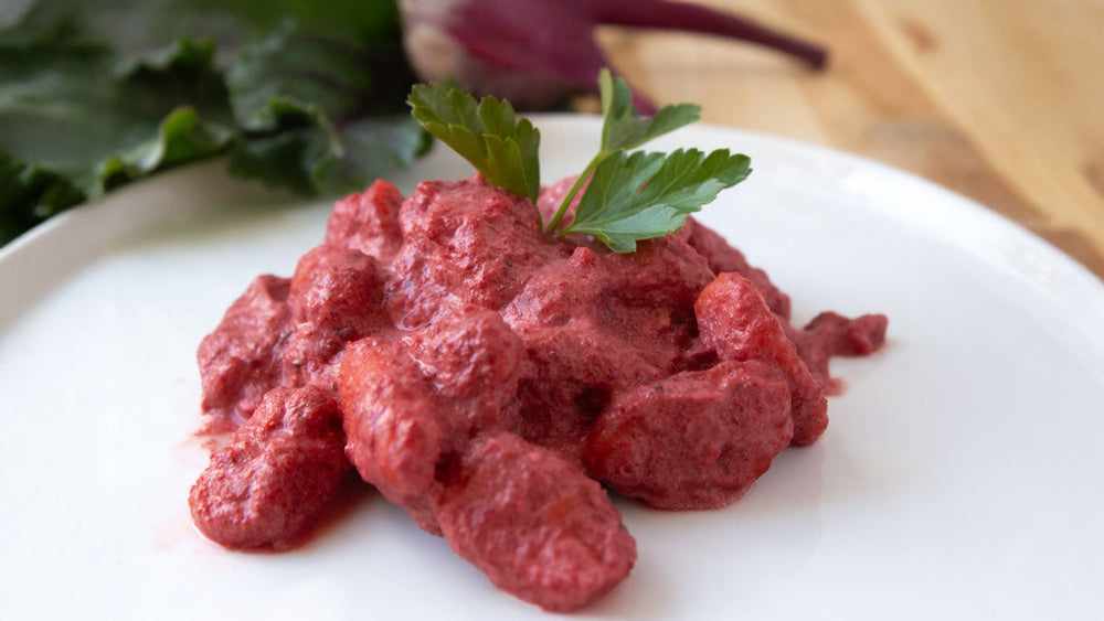 A Bold Twist on Tradition: Gluten-Free Gnocchi with Creamy Beet Sauce