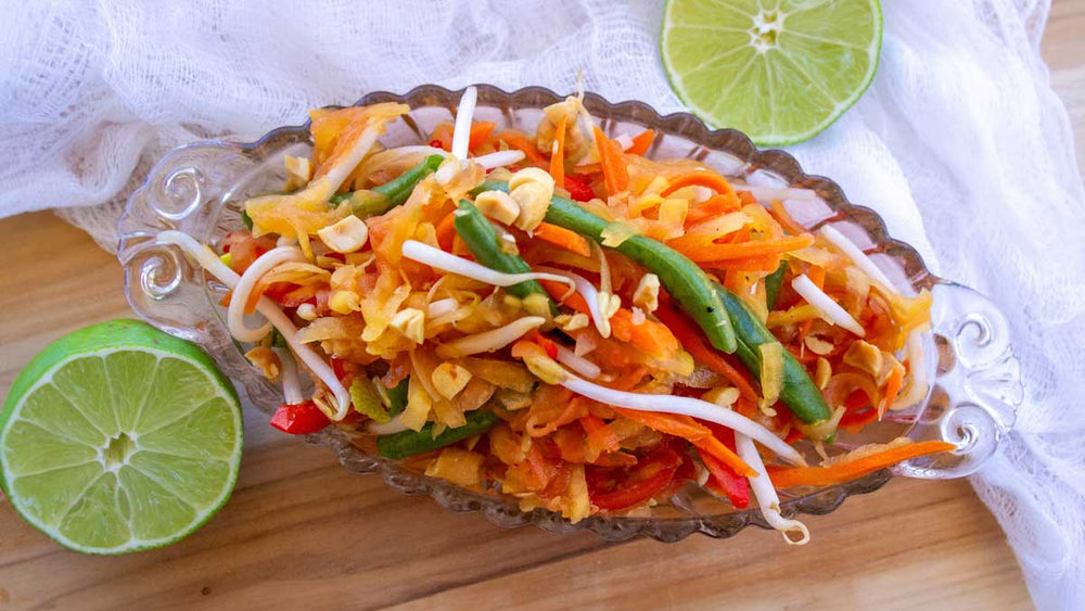 Gluten-Free Green Papaya Salad (Som Tam) for a Low FODMAP Diet