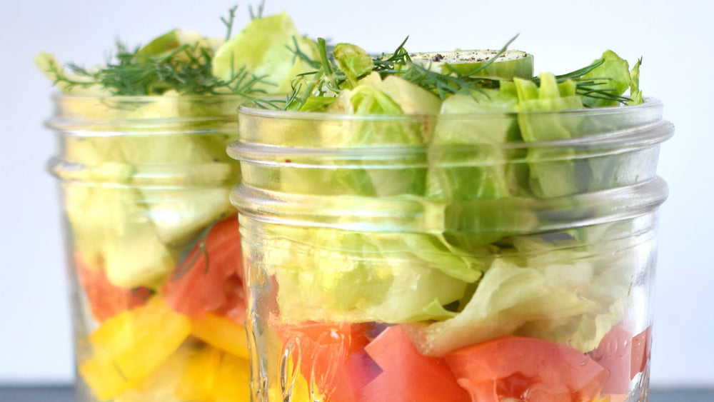 Healthy Salads: Greek Salad Mason Jars